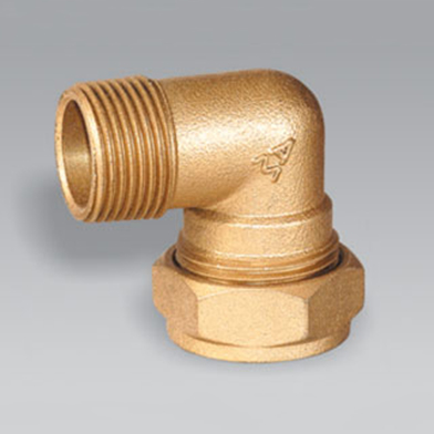 LK-625 黃銅90°外螺紋卡套彎頭