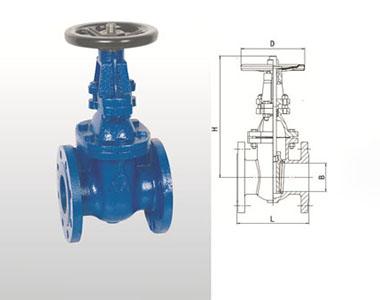 6196/6196A Z41T-10/Z41T-16 鐵制法蘭明桿閘閥