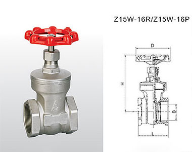 8120/8123 Z15W-16R/Z15W-16P 不銹鋼閘閥