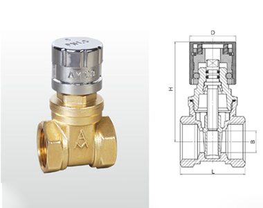 196 Z15W-16T 黃銅磁性帶鎖閘閥