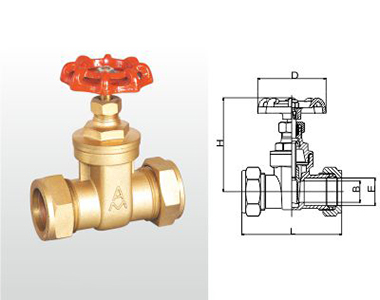 111 Z95W-16T 黃銅卡套閘閥