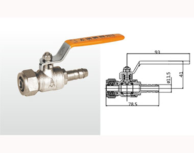 276 RQ-9.5JY 黃銅燃?xì)饽z管球閥