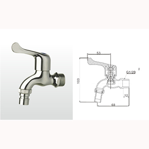 529 151CP3TF 黃銅洗衣機水嘴