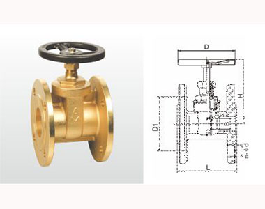 106 Z45W-16T 黃銅法蘭閘閥