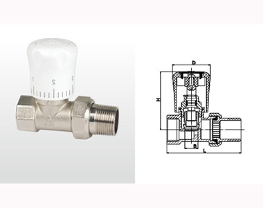 372 JNTT-N 黃銅暖氣直角閥
